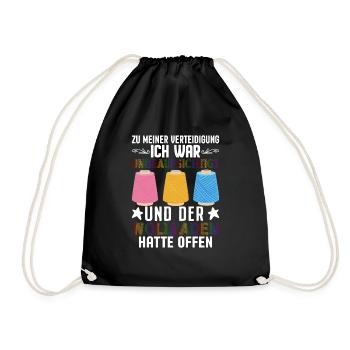 Crochet Saying Knitting Crochet Gift Grandma Mom - Drawstring Bag - black - Front