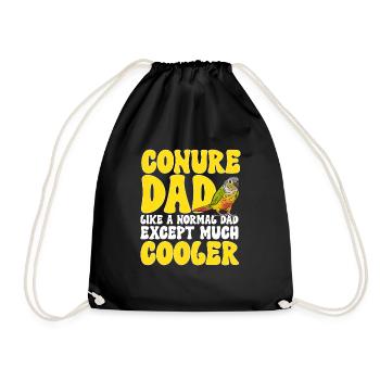 Molina Parakeet Parrot Bird Parakeet - Drawstring Bag - black - Front