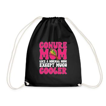Molina Parakeet Parrot Bird Parakeet - Drawstring Bag - black - Front