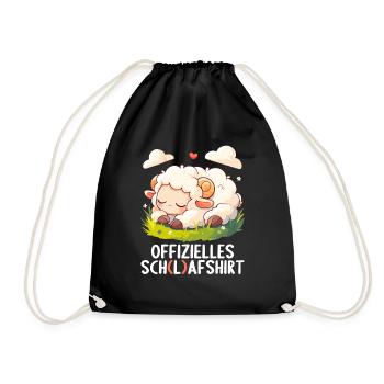 Offizielles Schafshirt Offizielles Schlafshirt - Turnbeutel - Schwarz - Vorne