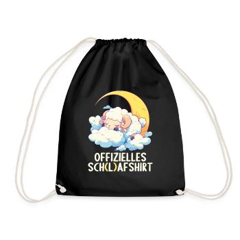 Offizielles Schafshirt Offizielles Schlafshirt - Turnbeutel - Schwarz - Vorne