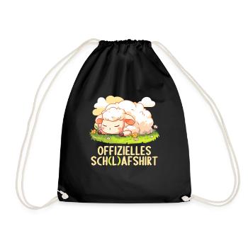 Offizielles Schafshirt Offizielles Schlafshirt - Turnbeutel - Schwarz - Vorne