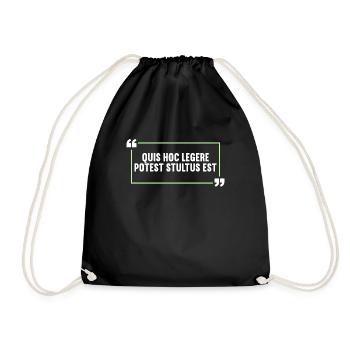Latin Drôle de dicton latin - Sac de sport léger - noir - Devant