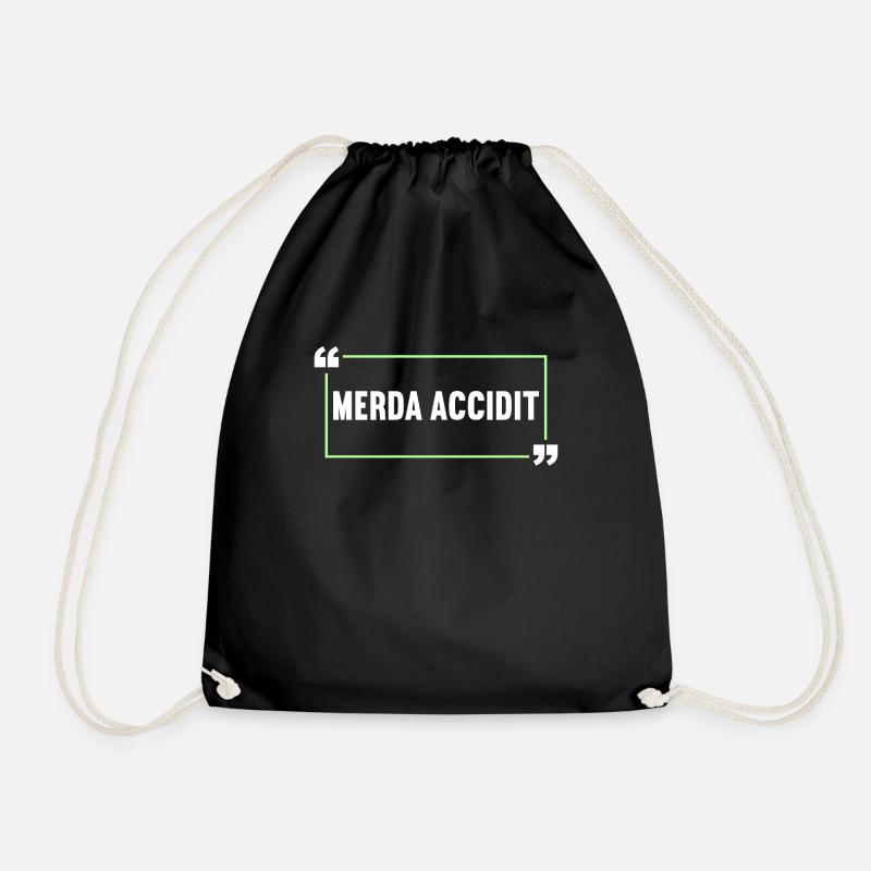 Latin Funny Latin Saying - Drawstring Bag - black