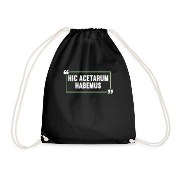 Latin Drôle de dicton latin - Sac de sport léger - noir - Devant