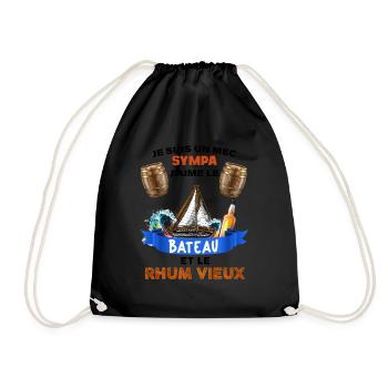 Papa Man Tropical Rum Aperitif Boot - Turnbeutel - Schwarz - Vorne