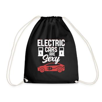Les voitures électriques sont des conducteurs de véhicules électriques sexy - Sac de sport léger - noir - Devant