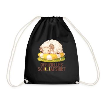 Offizielles Schafshirt Offizielles Schlafshirt - Turnbeutel - Schwarz - Vorne