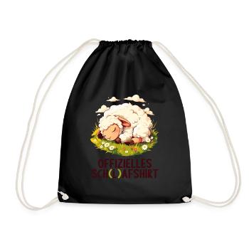 Offizielles Schafshirt Offizielles Schlafshirt - Turnbeutel - Schwarz - Vorne