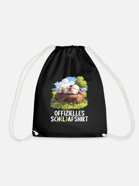 Offizielles Schafshirt Offizielles Schlafshirt - Turnbeutel - Schwarz