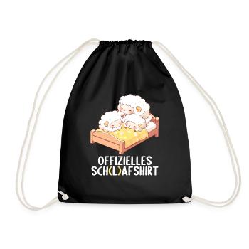 Offizielles Schafshirt Offizielles Schlafshirt - Turnbeutel - Schwarz - Vorne