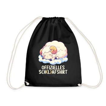 Offizielles Schafshirt Offizielles Schlafshirt - Turnbeutel - Schwarz - Vorne