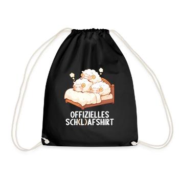 Offizielles Schafshirt Offizielles Schlafshirt - Turnbeutel - Schwarz - Vorne