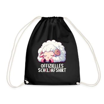 Offizielles Schafshirt Offizielles Schlafshirt - Turnbeutel - Schwarz - Vorne