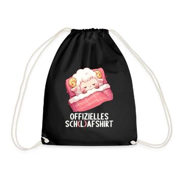 Offizielles Schafshirt Offizielles Schlafshirt - Turnbeutel - Schwarz - Vorne