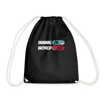 Nageurs nageurs nageant sur World Off - Sac de sport léger - noir - Devant