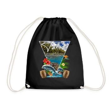 Tahiti Französisch-Polynesien Dauphin - Turnbeutel - Schwarz - Vorne