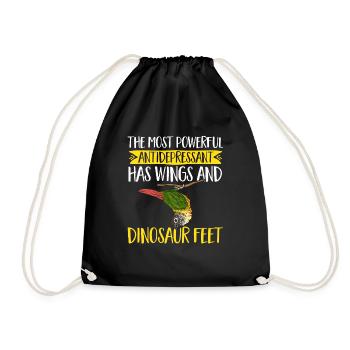 Perruche Molina Perroquet Perruche oiseau - Sac de sport léger - noir - Devant