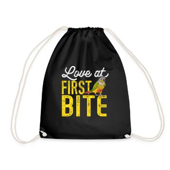 Molina Parakeet Parrot Bird Parakeet - Drawstring Bag - black - Front