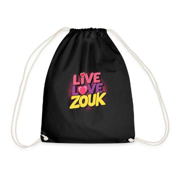 Zouk-Tanz-Geschenk - Turnbeutel - Schwarz - Vorne