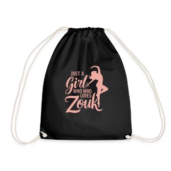 Zouk-Tanz-Geschenk - Turnbeutel - Schwarz - Vorne