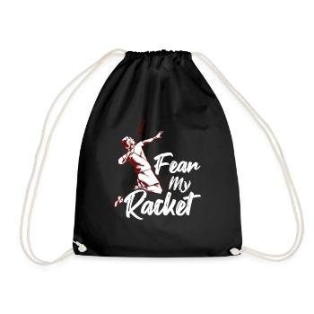 Fear My Racket Player Badminton - Sac de sport léger - noir - Devant