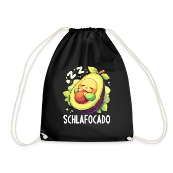Schlafocado Chemise de nuit officielle - Sac de sport léger - noir - Devant