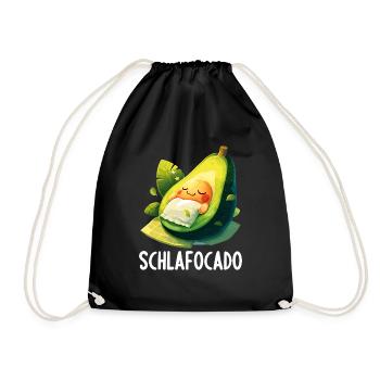Schlafocado Chemise de nuit officielle - Sac de sport léger - noir - Devant