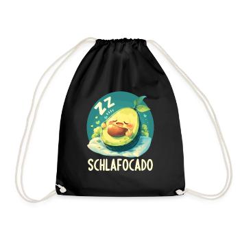 Schlafocado Chemise de nuit officielle - Sac de sport léger - noir - Devant