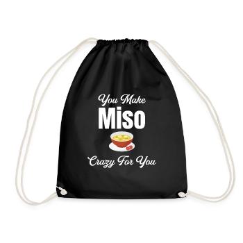 They make miso crazy about Chinese - Drawstring Bag - black - Front