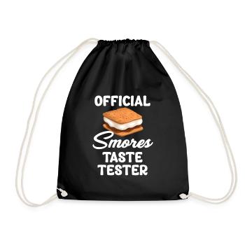Official Smores Taste Tester S'more Lovers - Drawstring Bag - black - Front