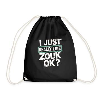 Zouk-Tanz-Geschenk - Turnbeutel - Schwarz - Vorne