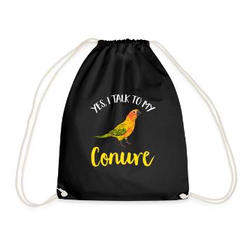 Parakeet, Parrot, Parakeet, Bird - Drawstring Bag - black - Front