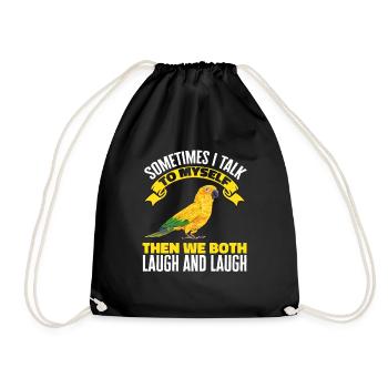 Parakeet, Parrot, Parakeet, Bird - Drawstring Bag - black - Front