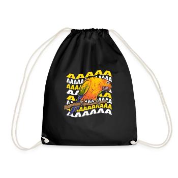 Parakeet, Parrot, Parakeet, Bird - Drawstring Bag - black - Front