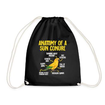 Parakeet, Parrot, Parakeet, Bird - Drawstring Bag - black - Front