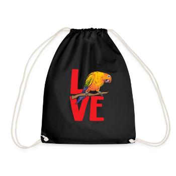 Parakeet, Parrot, Parakeet, Bird - Drawstring Bag - black - Front