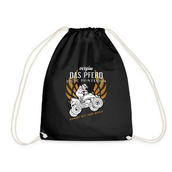 Oubliez le cheval Cette princesse est livrée avec un quad - Sac de sport léger - noir - Devant