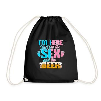 I'm just here for the beer - Drawstring Bag - black - Front