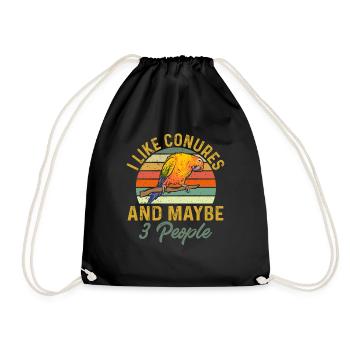 Parakeet, Parrot, Parakeet, Bird - Drawstring Bag - black - Front