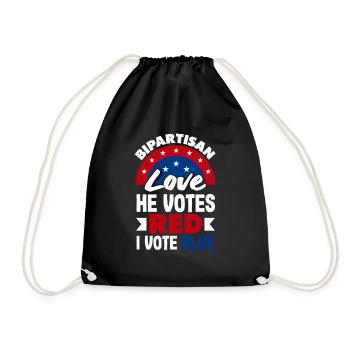 Electing Love Every Day Unity Patriotic American - Drawstring Bag - black - Front