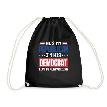 United In Love Unity Patriotic American - Drawstring Bag - black - Front
