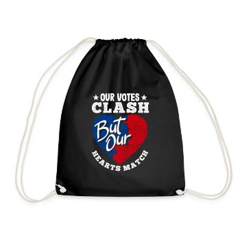 United In Love Unity Patriotic American - Drawstring Bag - black - Front