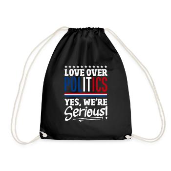United In Love Unity Patriotic American - Drawstring Bag - black - Front
