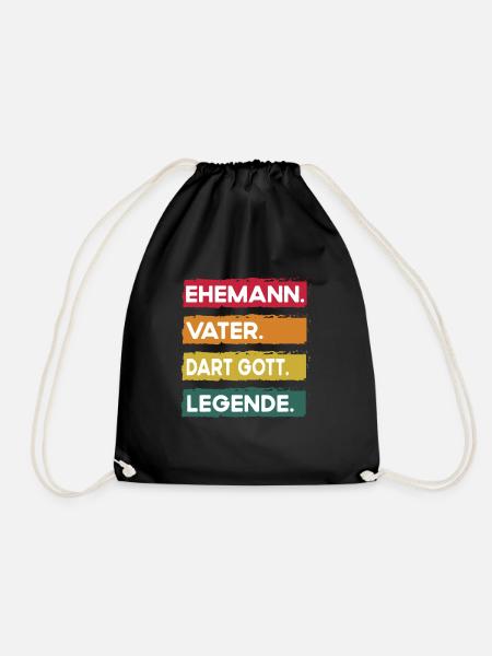 Ehemann Vater Dart Legende Vatertag - Turnbeutel - Schwarz