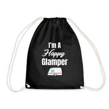 I'm A Happy Glamper Funny Hiker Adventure S'mores - Turnbeutel - Schwarz - Vorne
