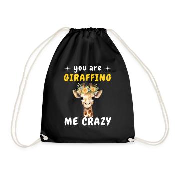 Girafe Tu me girafes FOU - Sac de sport léger - noir - Devant