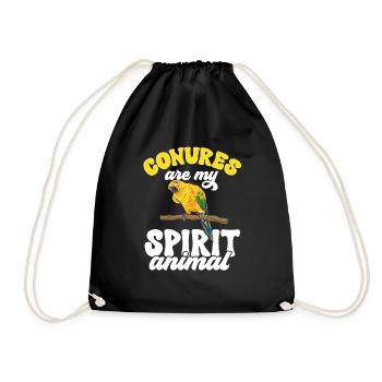Parakeet, Parrot, Parakeet, Bird - Drawstring Bag - black - Front