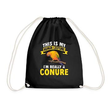 Parakeet, Parrot, Parakeet, Bird - Drawstring Bag - black - Front