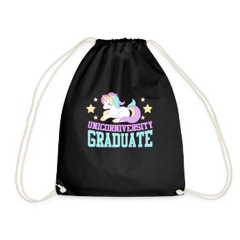 Licorne magique arc-en-ciel diplômée de la licorne - Sac de sport léger - noir - Devant